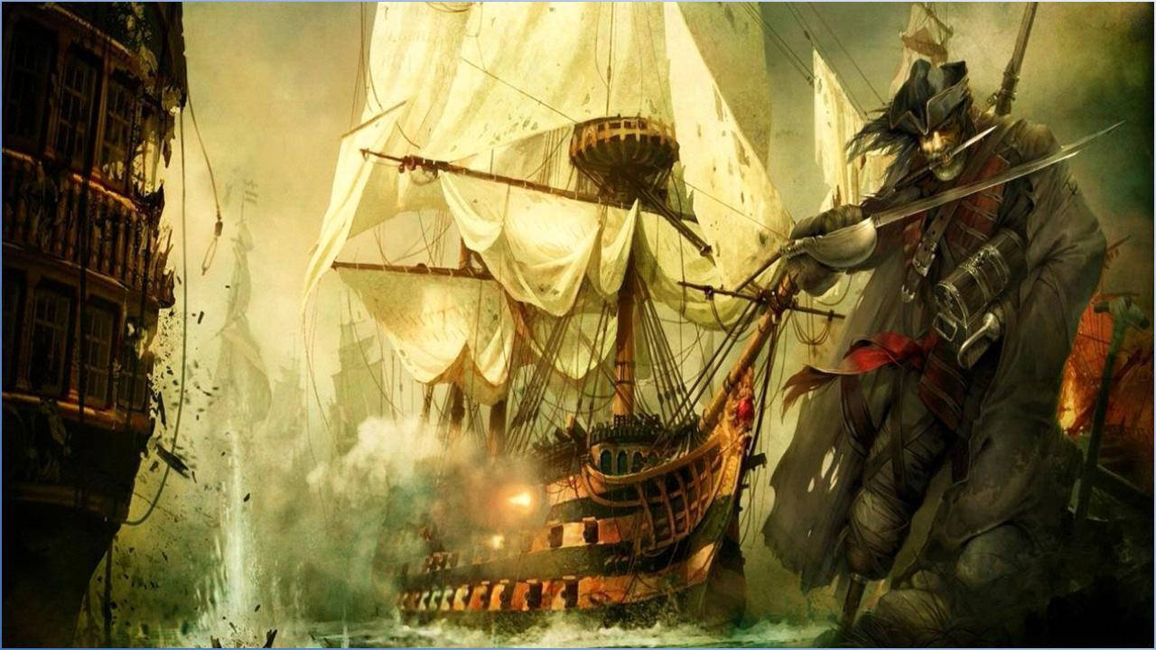 Pirate And Ships Artwork