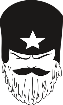 Pirate Captain Beard Graphic PNG