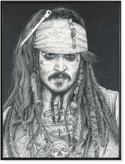 Pirate Character Sketch Artwork PNG