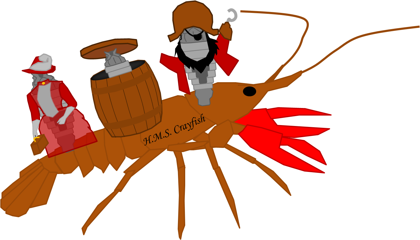 Download Pirate Crayfish Cartoon Adventure | Wallpapers.com