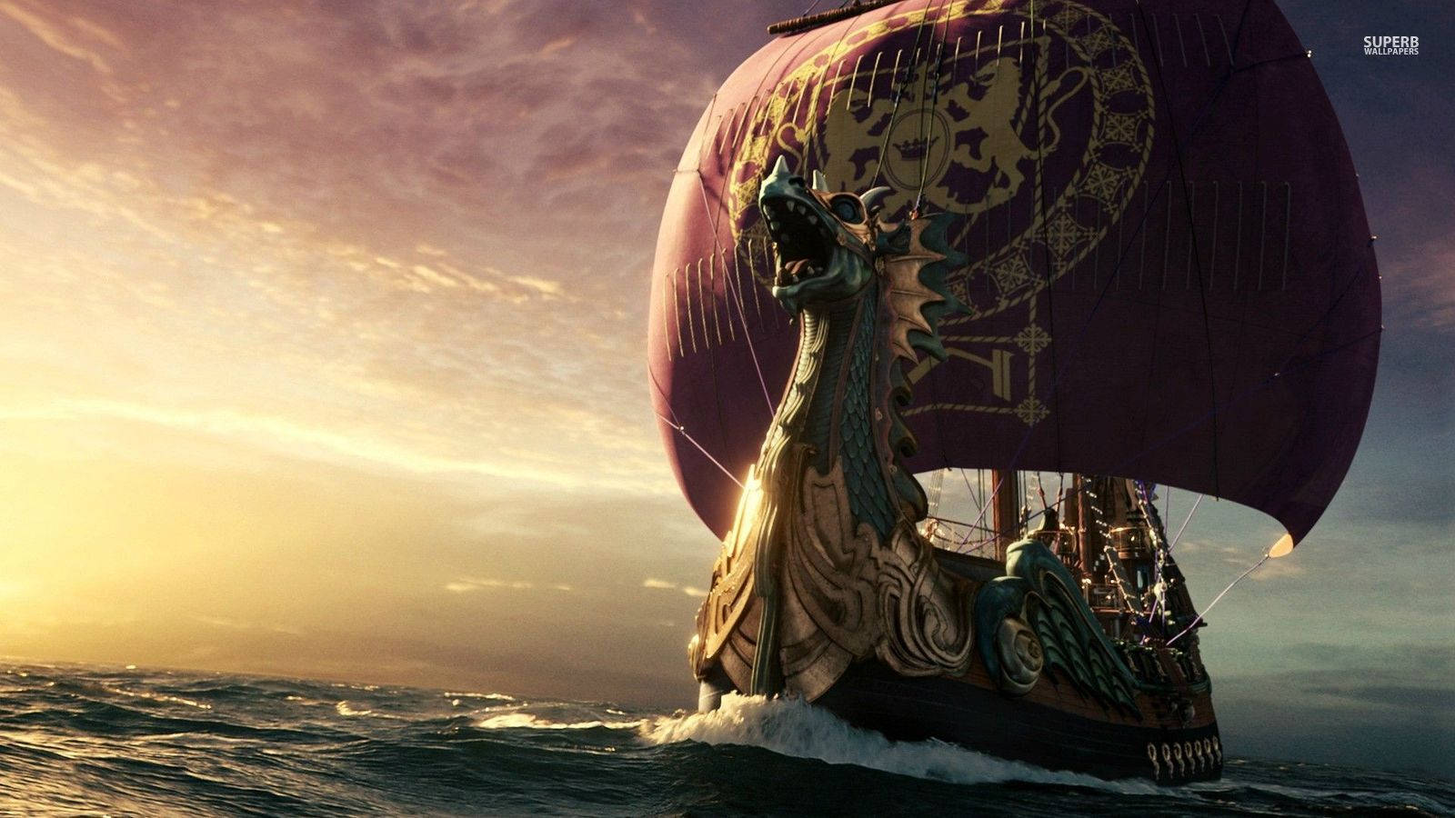 Image  Set Sail On A Dragon-Crested Pirate Ship Wallpaper