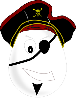 Pirate Eyepatch Smiley Face Illustration PNG