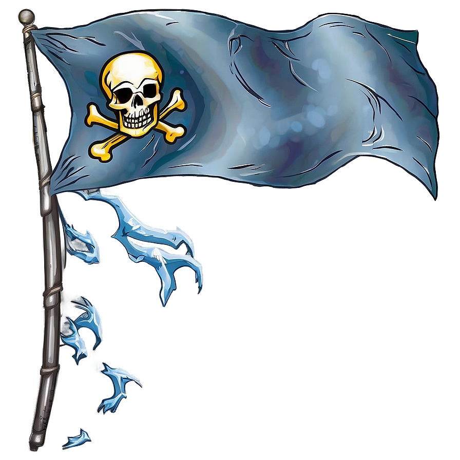 Pirate Flag In Storm Png 06132024 PNG