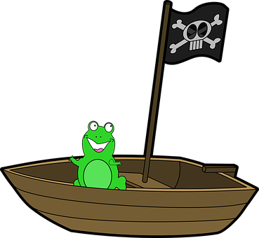 Pirate Frogin Boat PNG