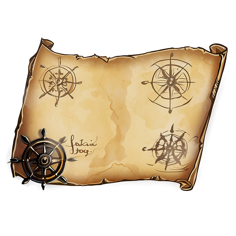 Pirate Map Png 05242024 PNG