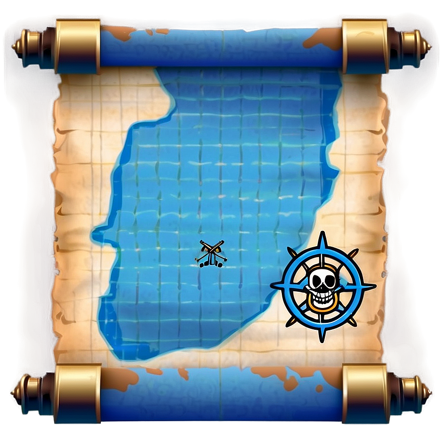 Pirate Map Scroll Paper Png 06262024 PNG