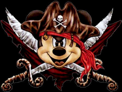 Pirate Mickey Mouse Illustration PNG