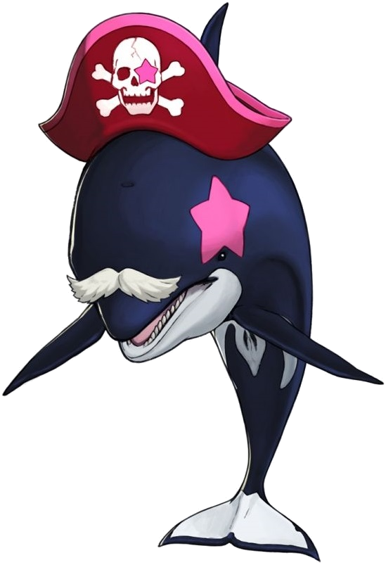 Pirate Orca Cartoon Character PNG