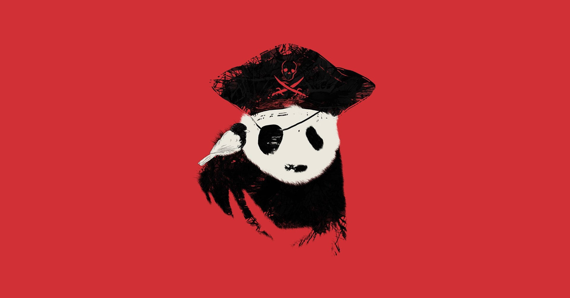 O Desktop Mais Legal Do Pirate Panda Papel de Parede