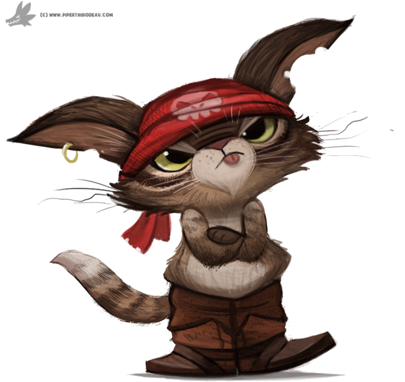 Pirate Puss In Boots Illustration PNG