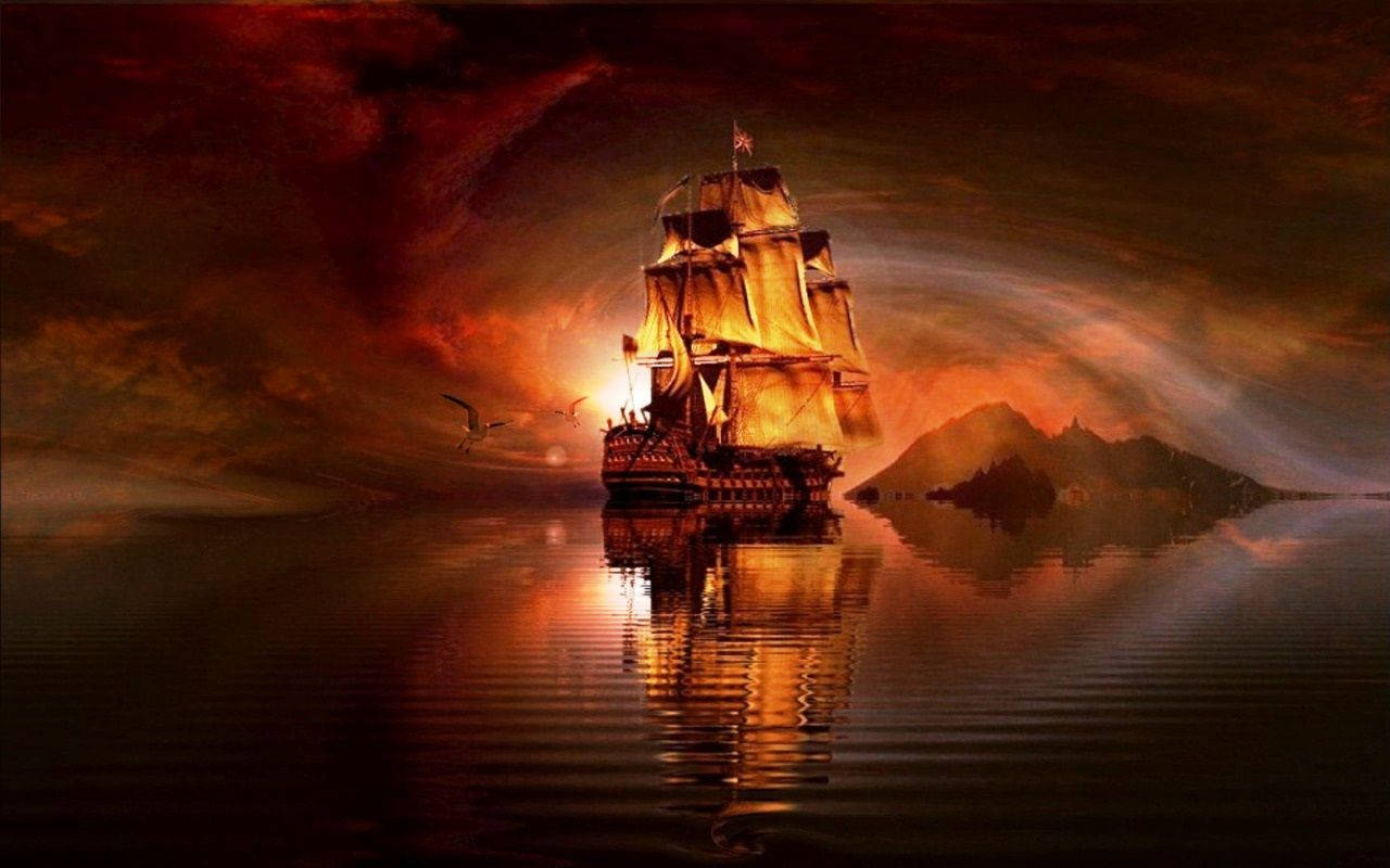 Pirate Ship Digital Art