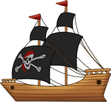 Pirate Ship Illustration PNG