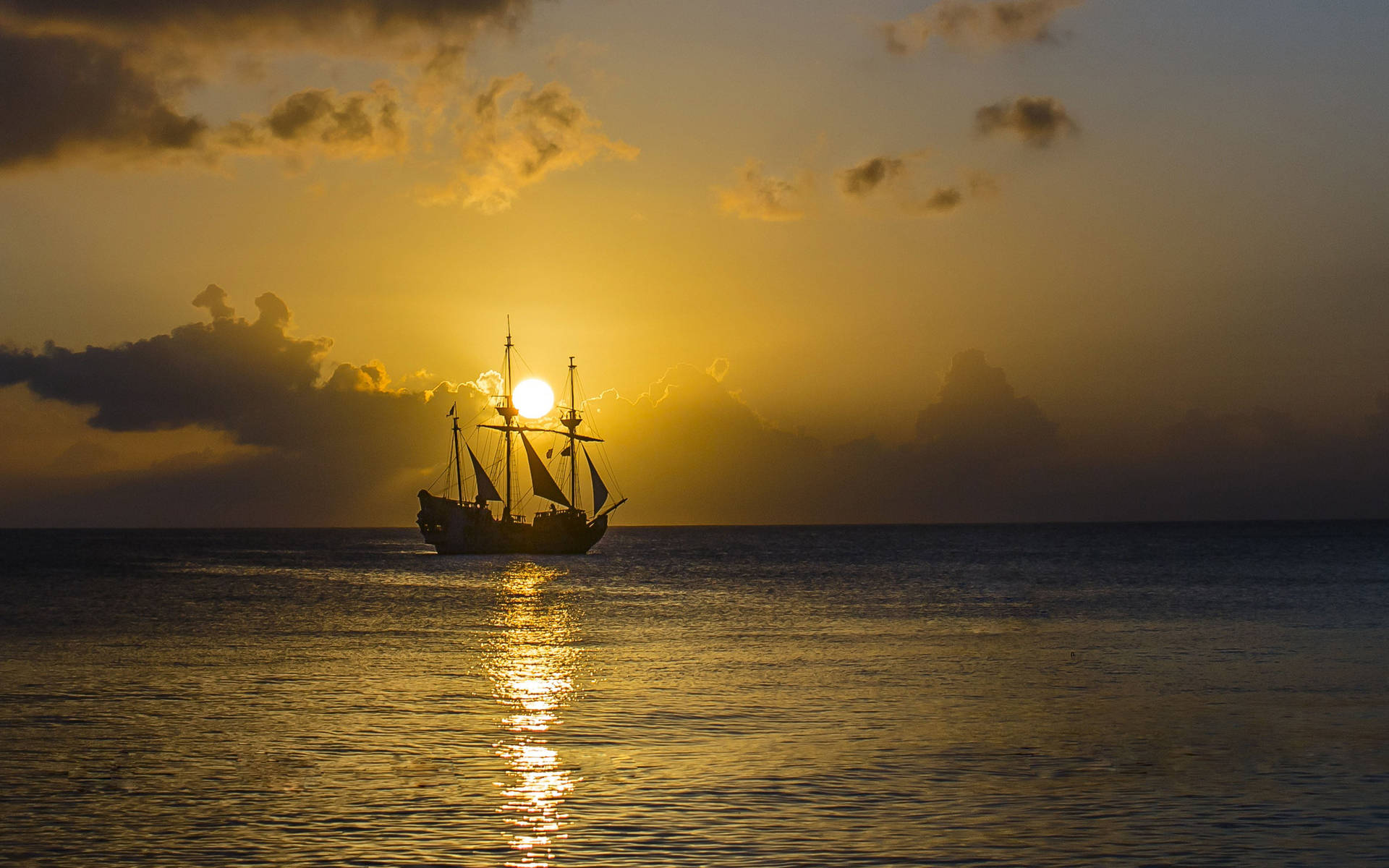 Pirate Ship Ocean Desktop