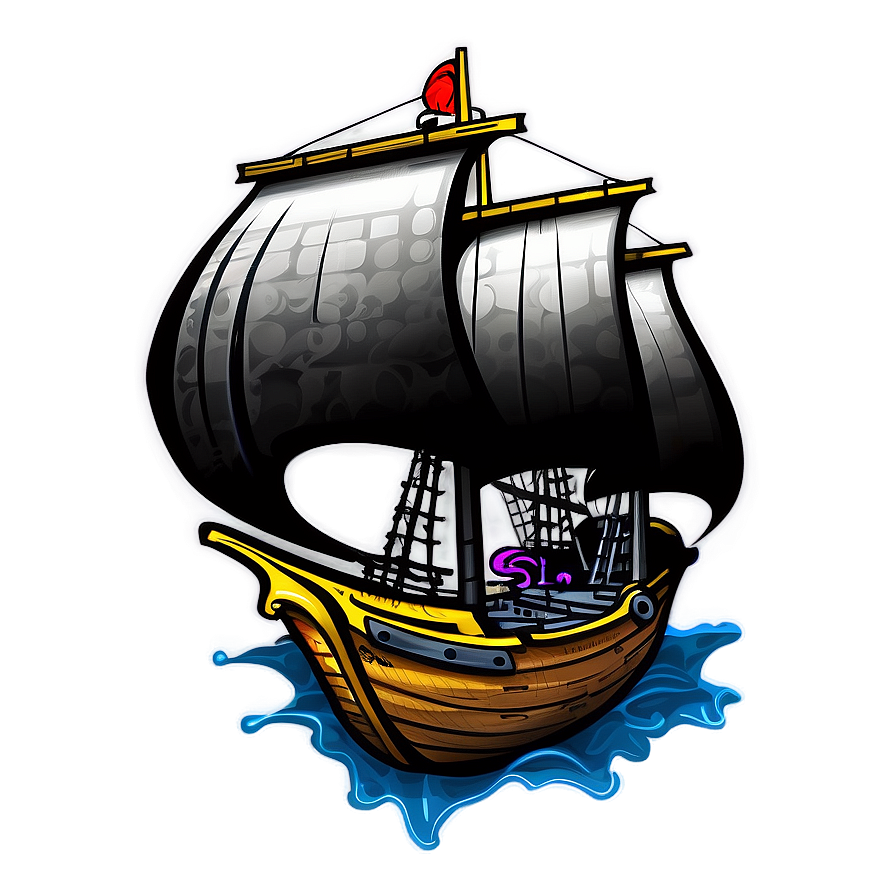 Pirate Ship Tattoo Png 40 PNG
