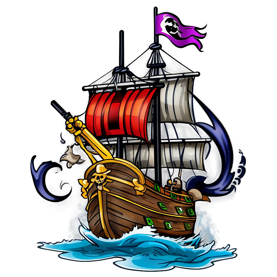 Pirate Ship Tattoo Png 49 PNG