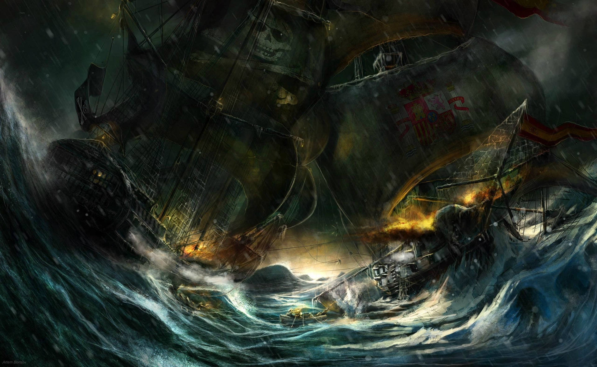Pirate Ships Sea Battle