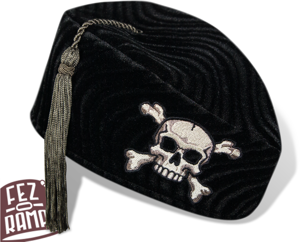 Pirate Skull Fez Hat PNG