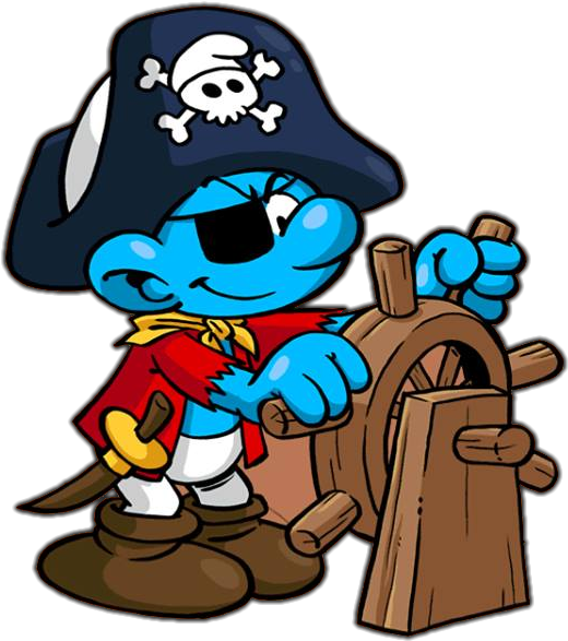 Pirate Smurfat Helm PNG