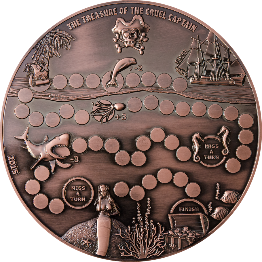 Pirate Themed Board Game Coin Design PNG