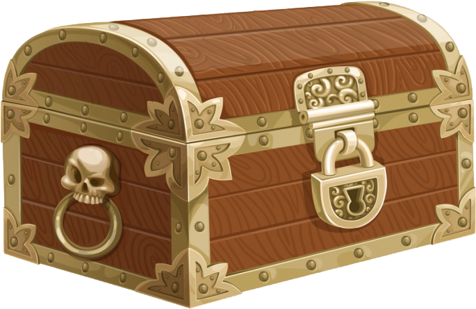 Pirate Treasure Chest Illustration PNG