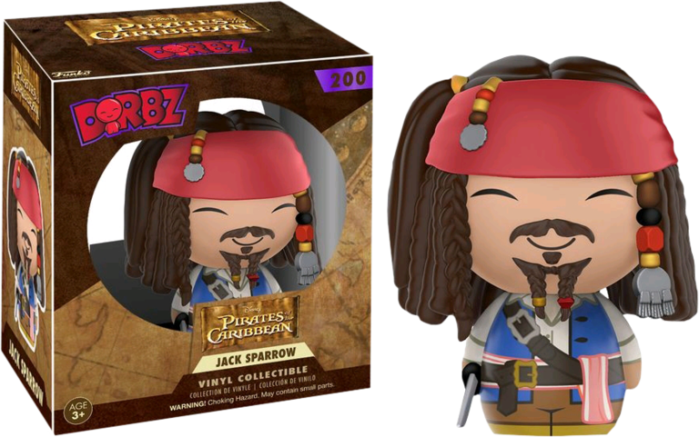 Pirates Caribbean Dorbz Figure Jack Sparrow PNG
