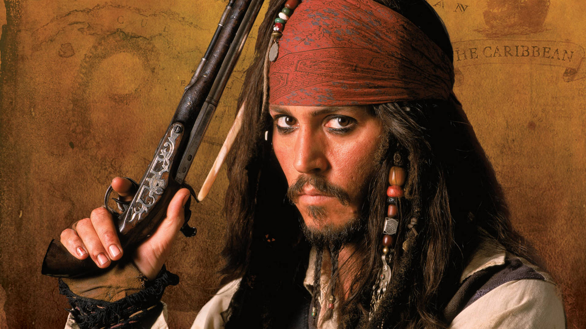 Piratesof The Caribbean Jack's Gun (svenska): Pirates Of The Caribbean Jacks Pistol Wallpaper