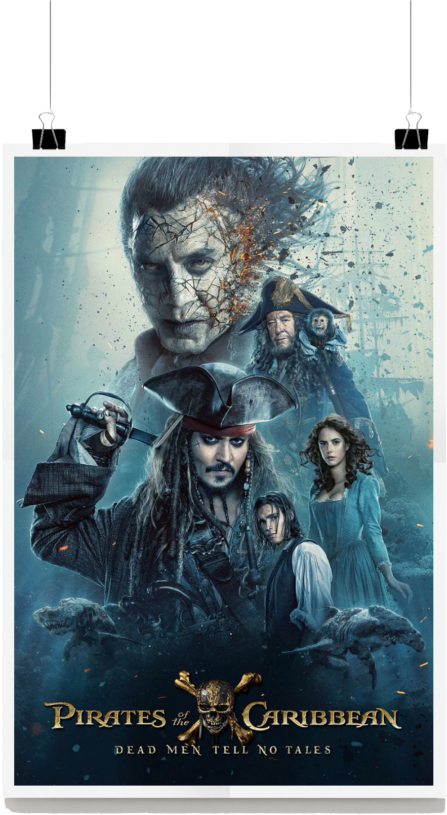 Piratesofthe Caribbean Dead Men Tell No Tales Movie Poster PNG