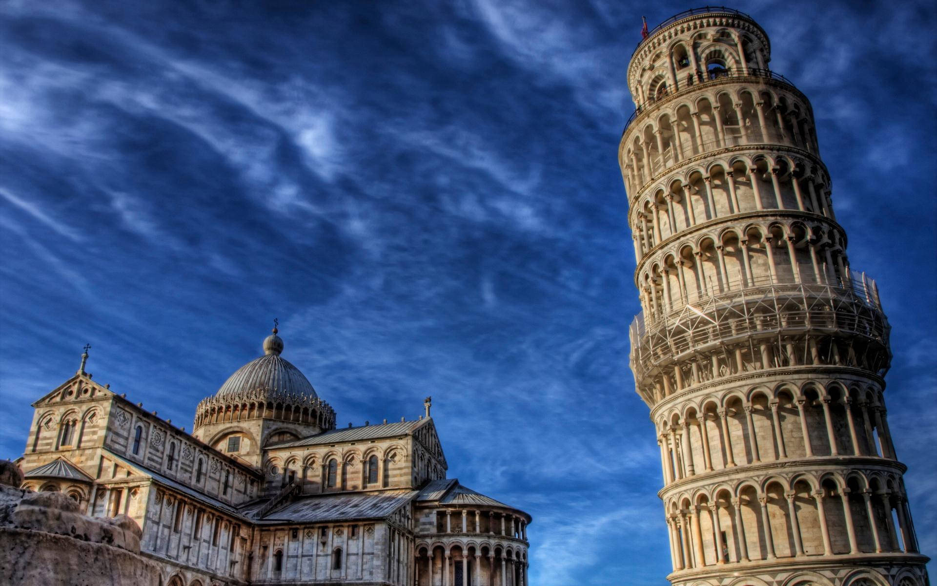 Monumentosde Pisa Al Atardecer. Fondo de pantalla