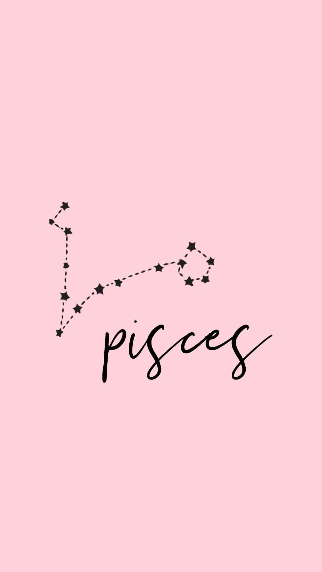 Pisces Zodiac Sign On A Pink Background