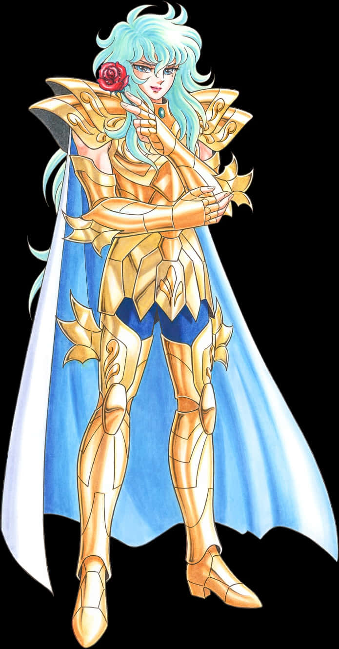 Fiskene_ Afrodite_ Saint_ Seiya_ Karakter Bakgrunnsbildet