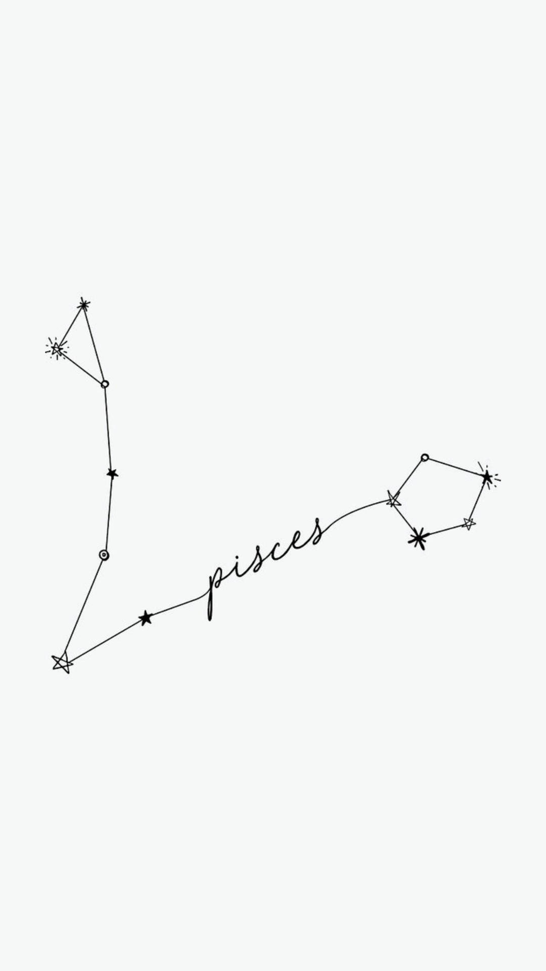 Pisces Text In Star Constellation Wallpaper
