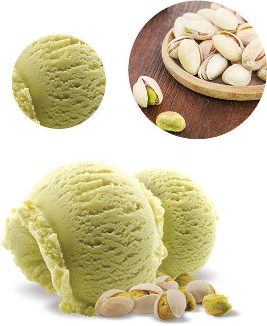 Pistachio Ice Creamand Nuts PNG