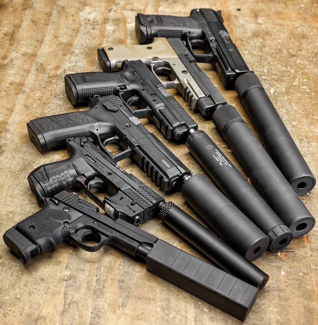 Set Of Pistol Guns Picture