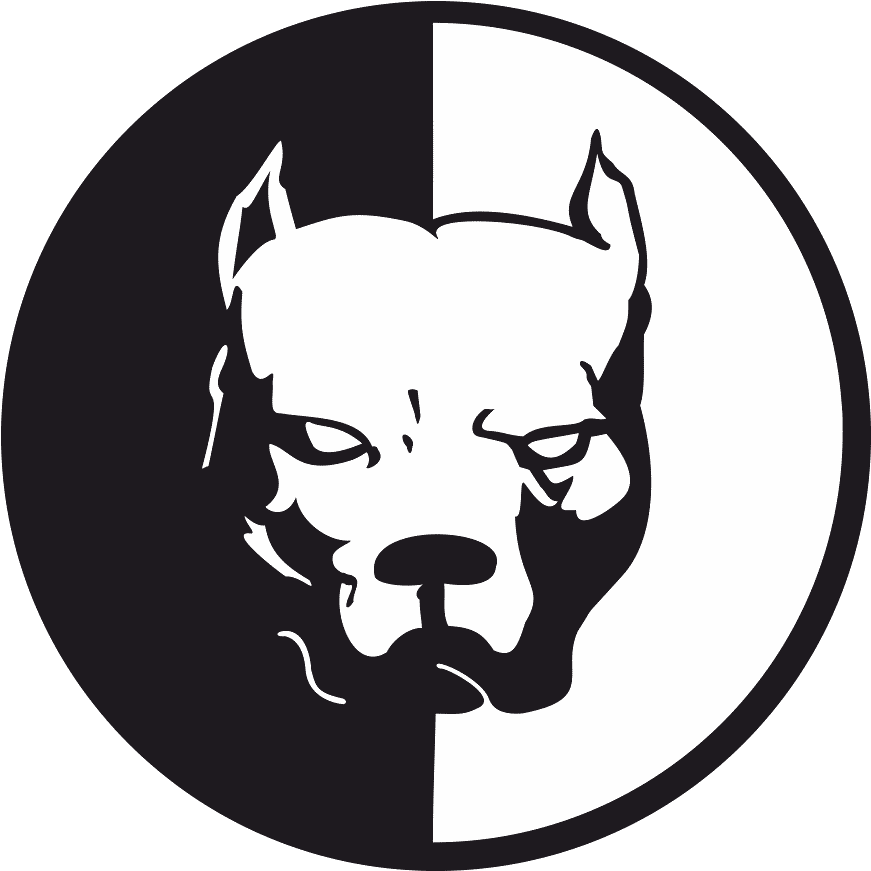 Pitbull Logo Blackand White PNG