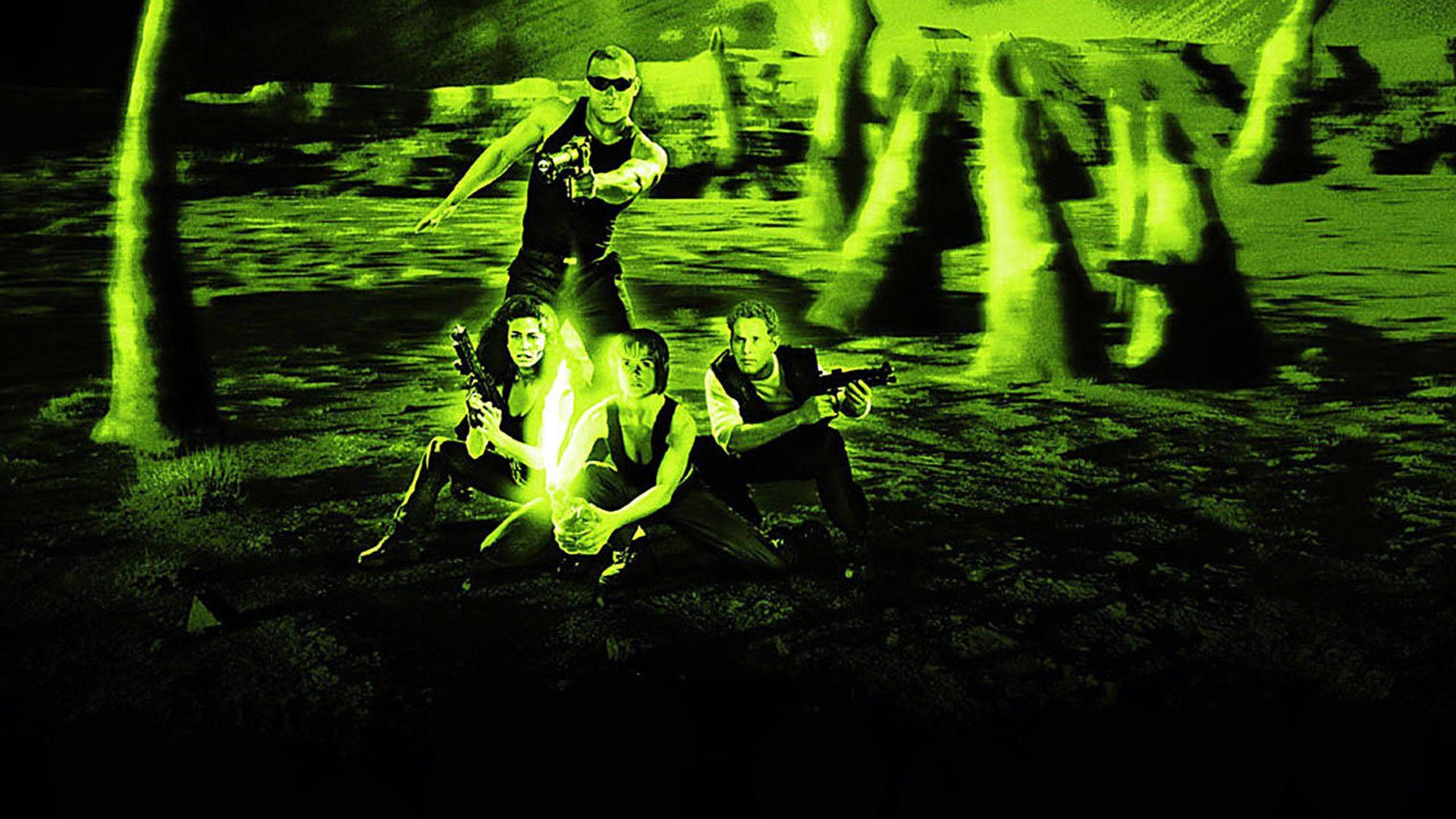 Pitch Black Cast In Night Vision Wallpaper