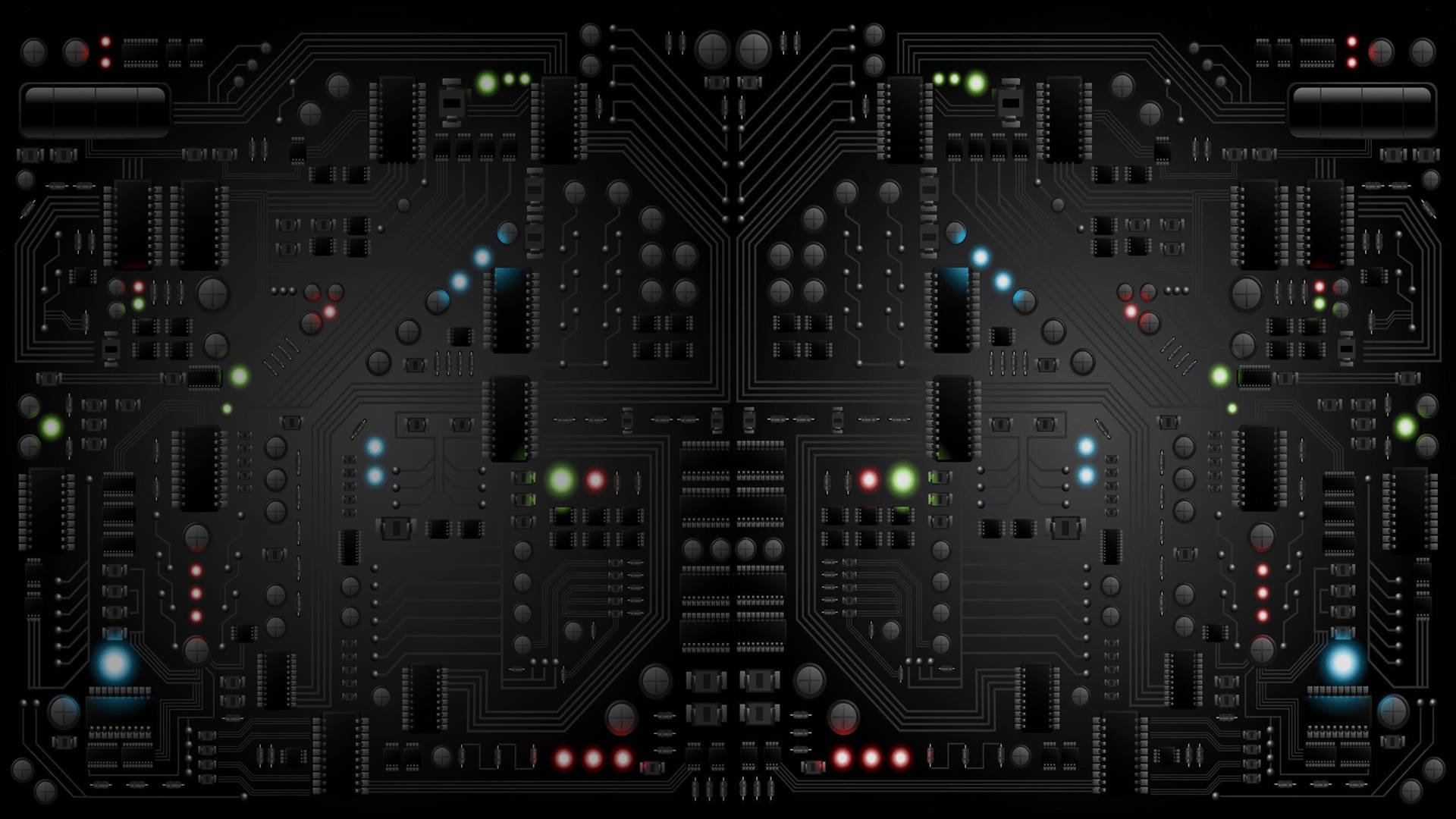 Pitch Black Circuit Board Surface Picture
