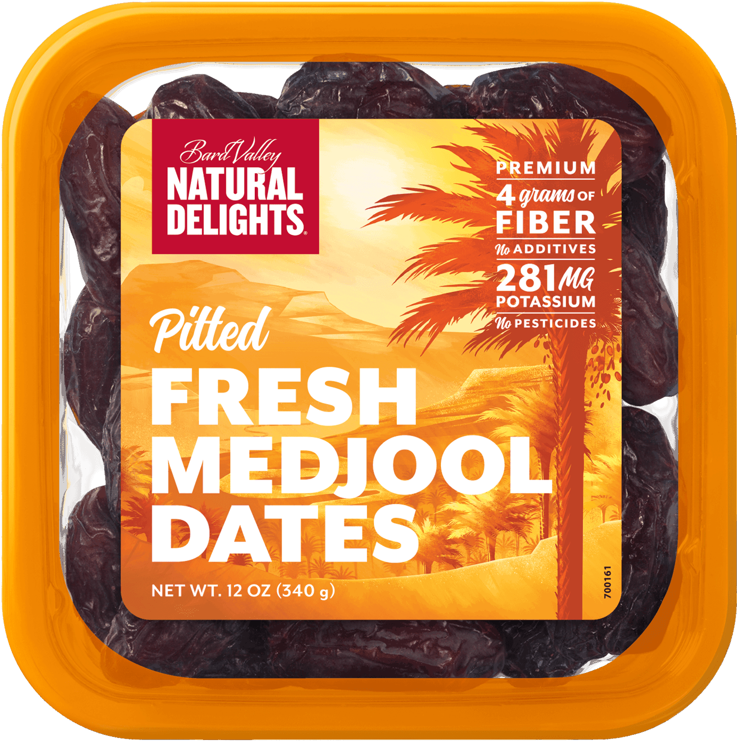 Pitted Fresh Medjool Dates Packaging PNG