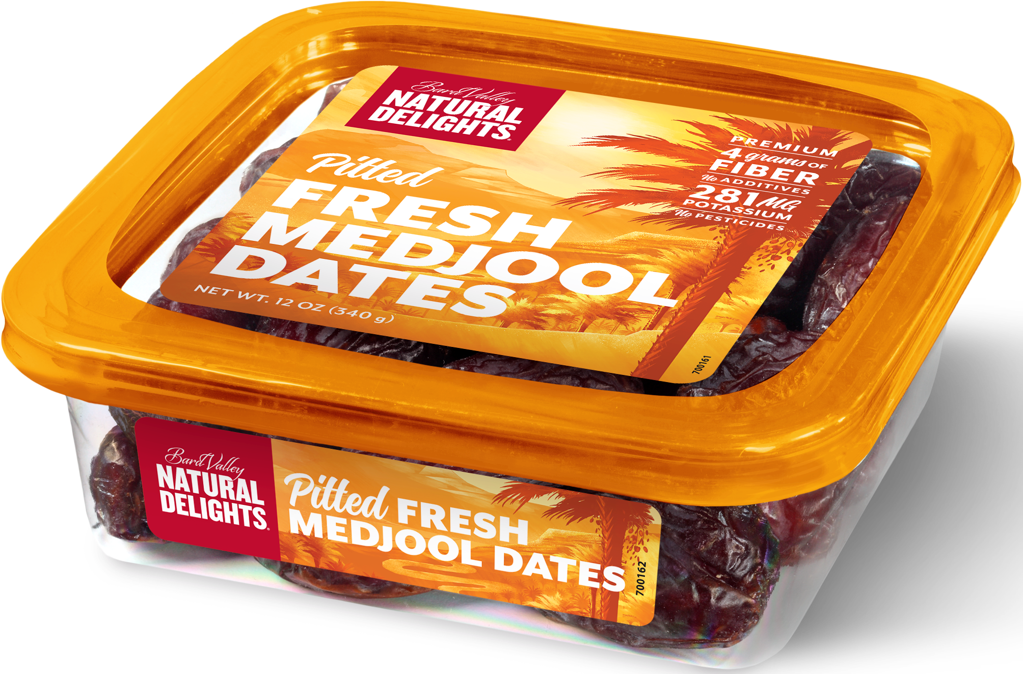 Pitted Fresh Medjool Dates Packaging PNG