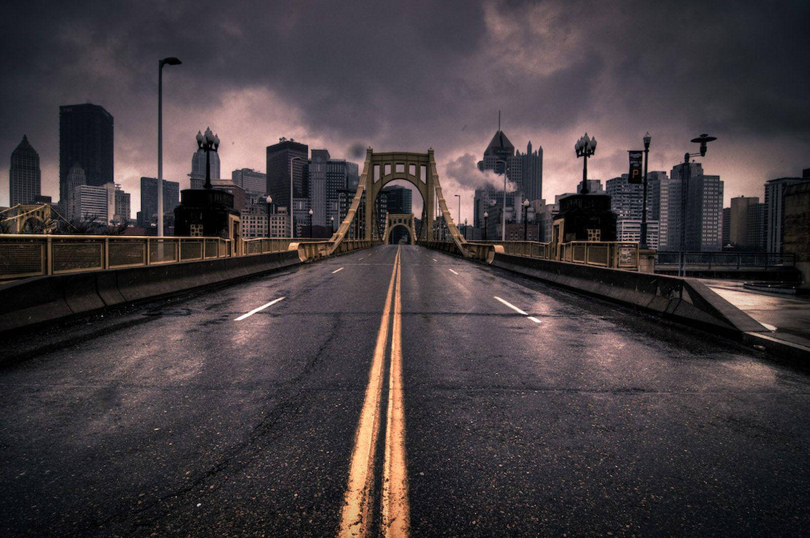 Pittsburgh Gloomy City Background