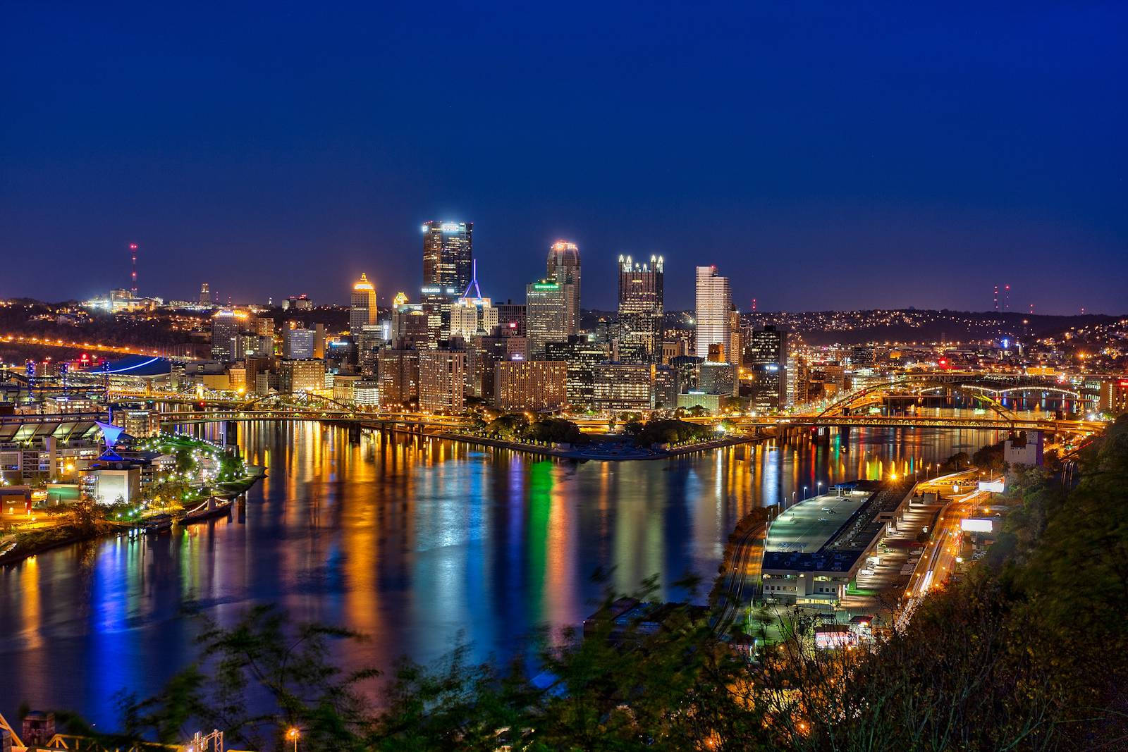 Pittsburgh Lights Sky Background
