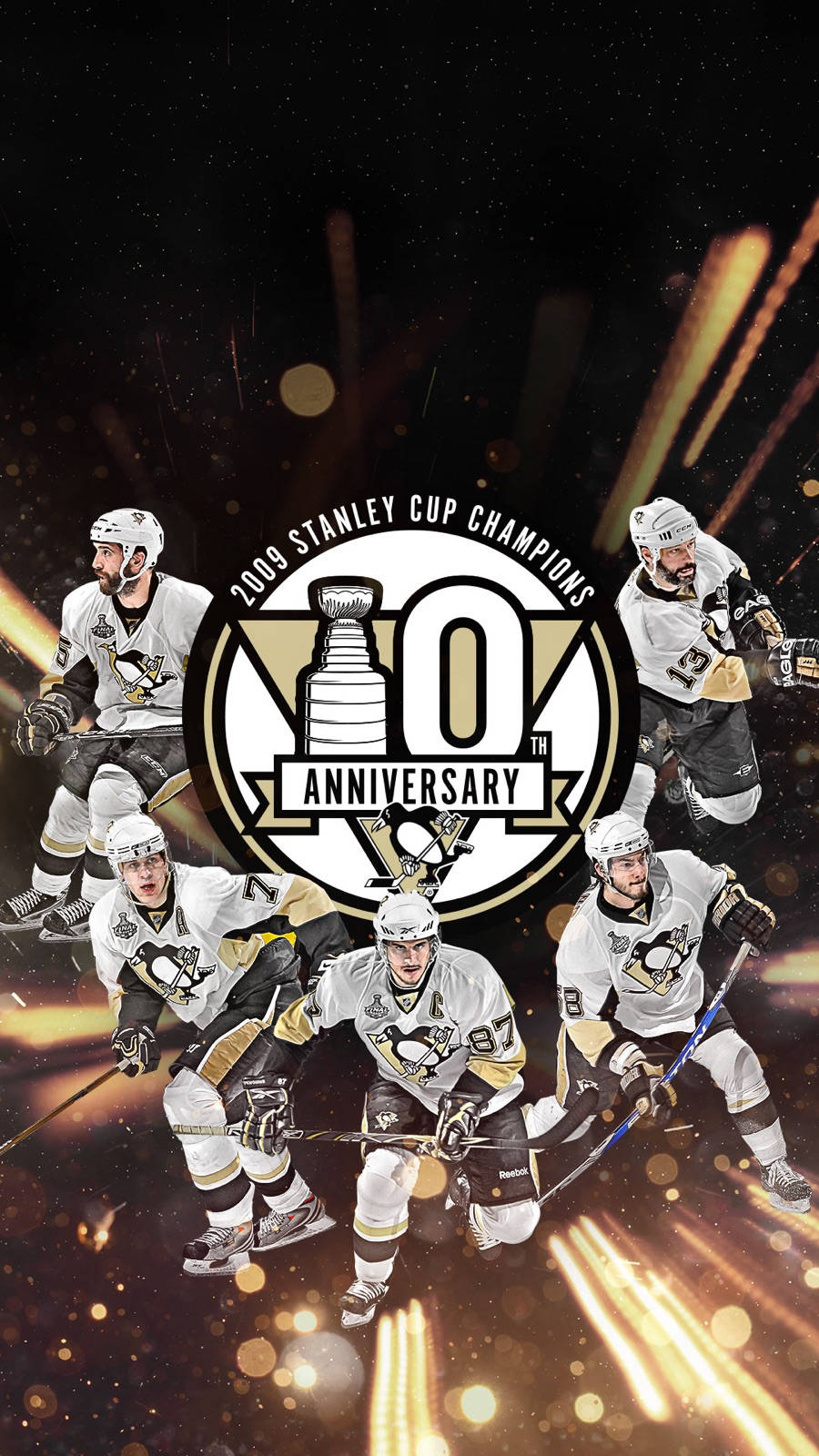 10ºaniversario De Los Pittsburgh Penguins Fondo de pantalla