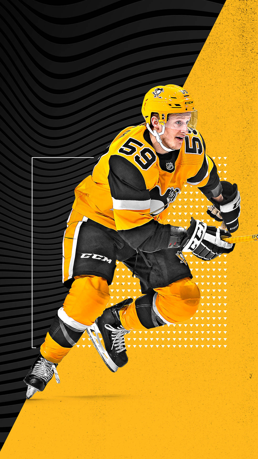 Pittsburgh Penguins nummer 59 Retro Logo Tapet Wallpaper