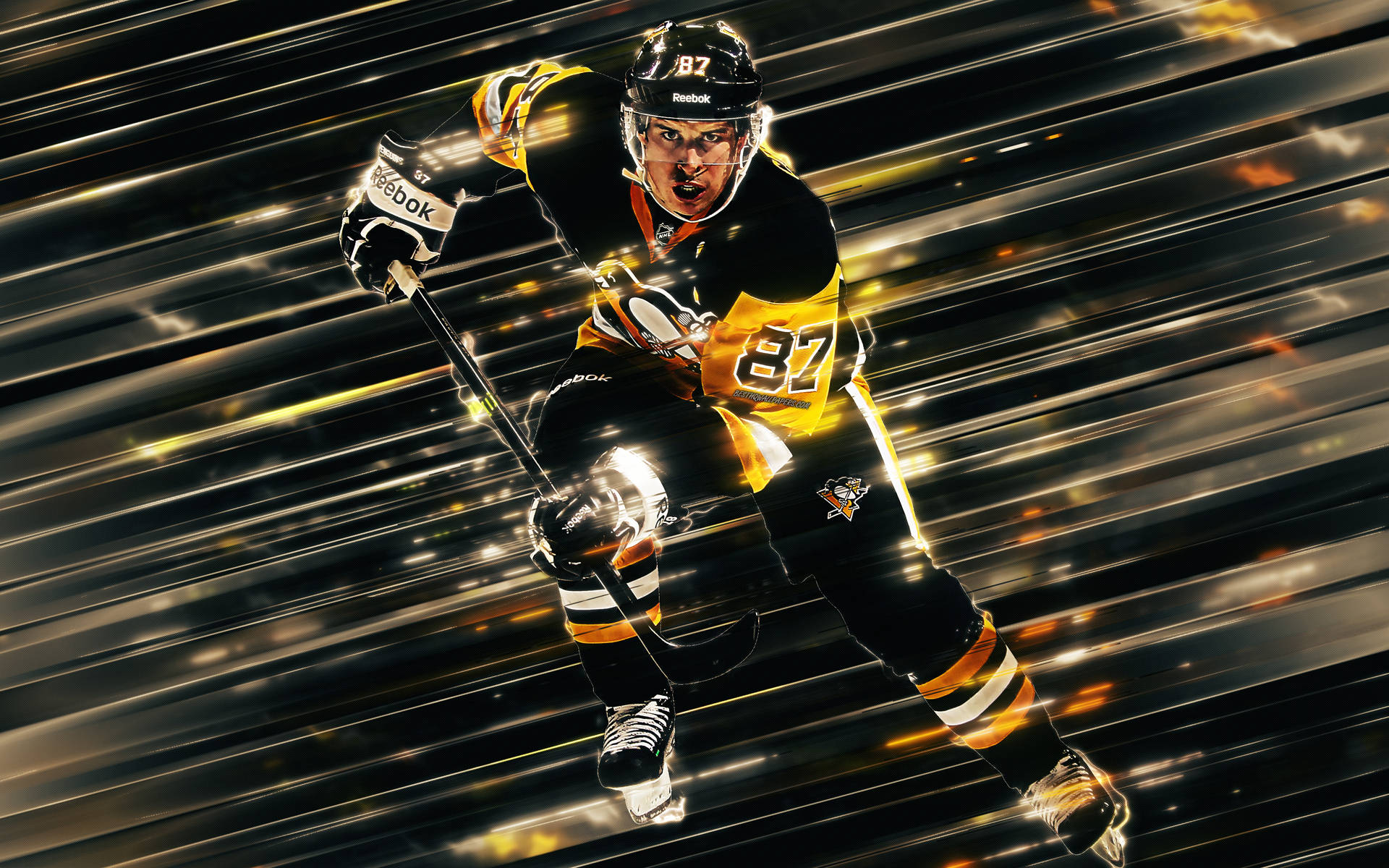 Pittsburgh Penguins Sidney Crosby foto vægbeklædning Wallpaper