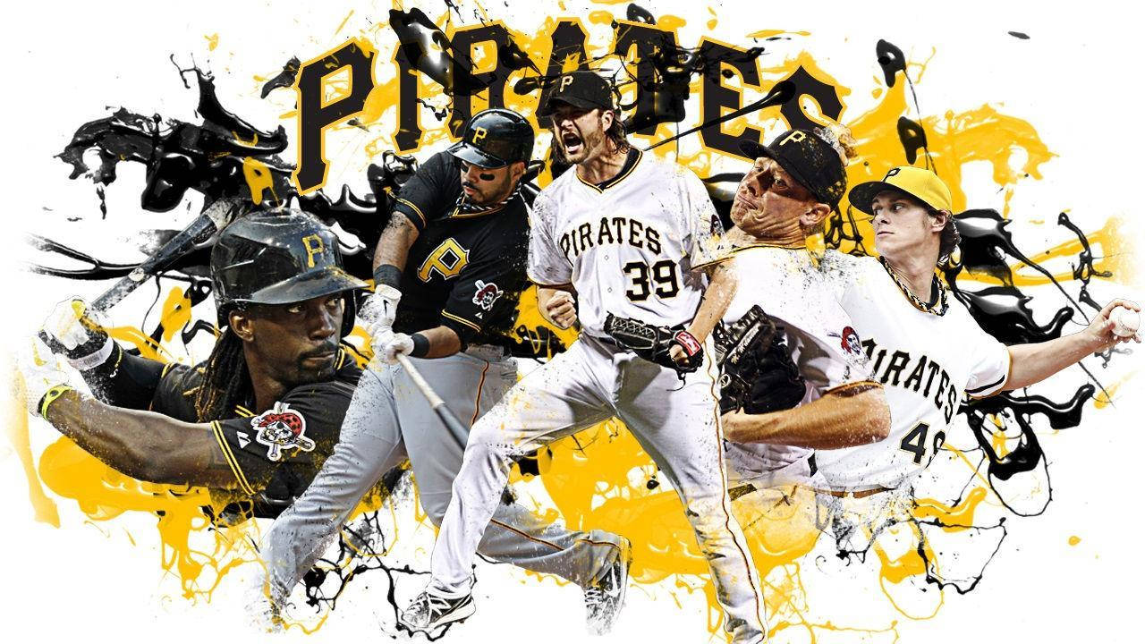 Lluviade Colores De Los Pittsburgh Pirates. Fondo de pantalla