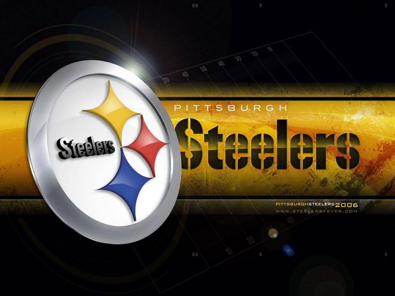 Pittsburgh Steelers 3D Logo Wordmark Wallpaper
