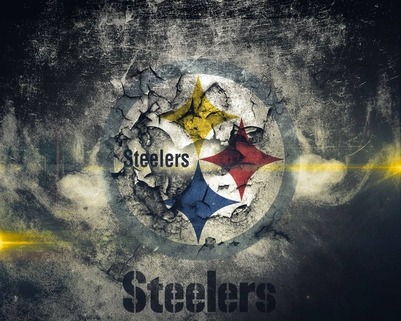 Pittsburgh Steelers Abstract Logo Cracks Wallpaper