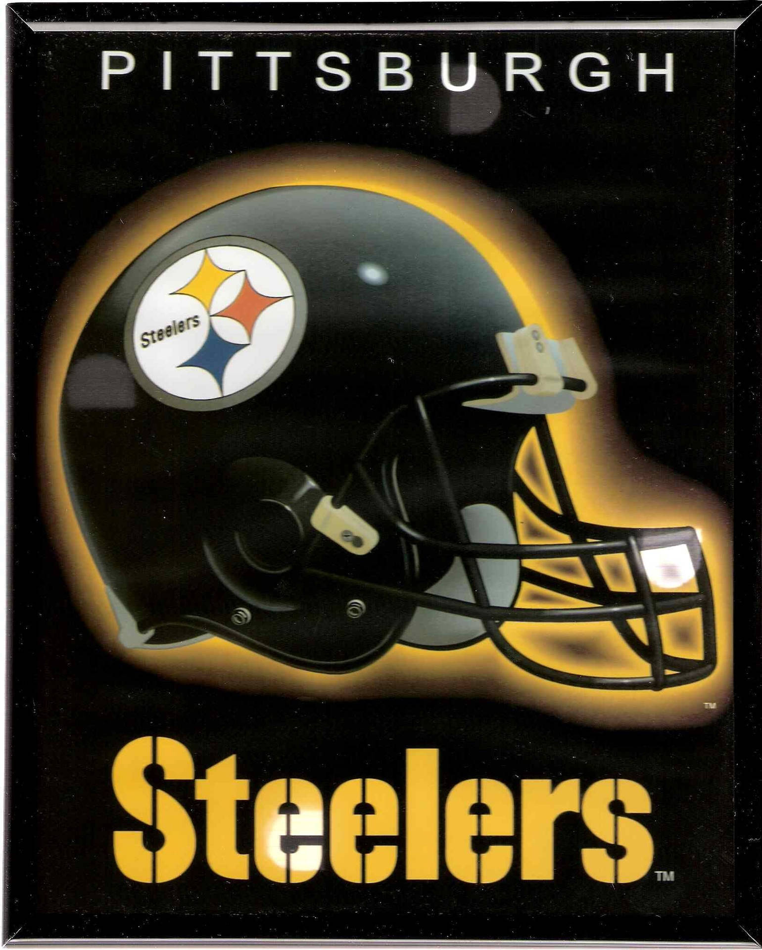 Pittsburgh Steelers Helmet Black Poster Wallpaper