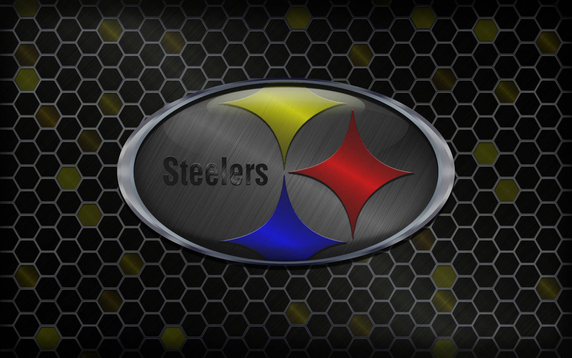Pittsburgh Steelers Honeycomb Metal Logo