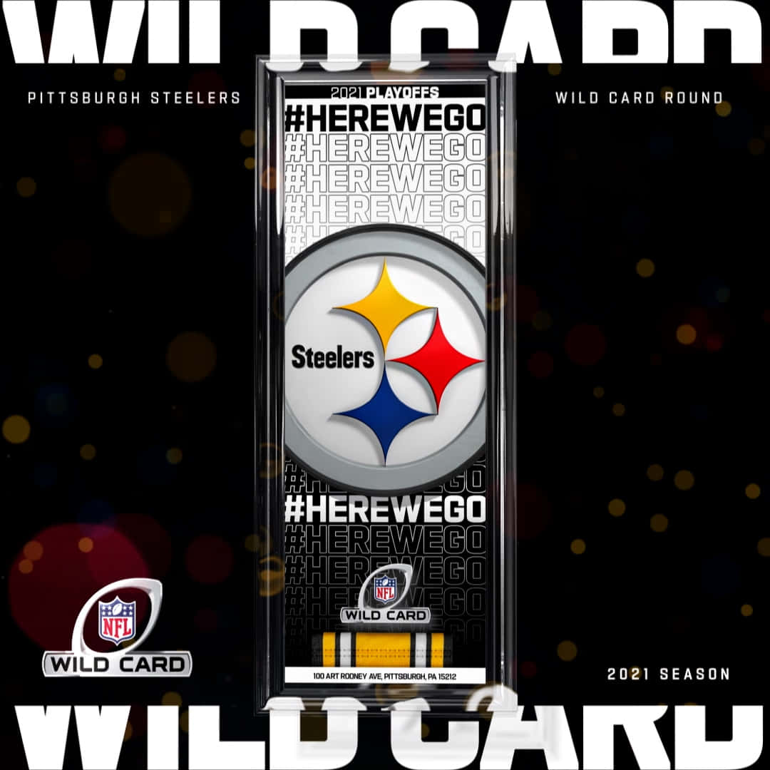 Posterdella Stagione 2021 Dei Pittsburgh Steelers Con Il Logo Del Team. Sfondo