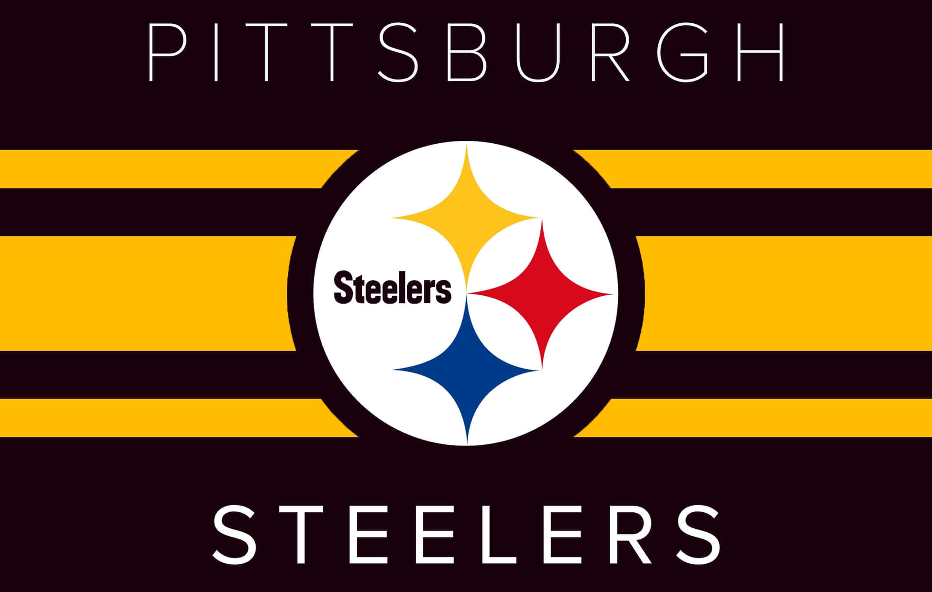 Logoe Bandiera Dei Pittsburgh Steelers Sfondo